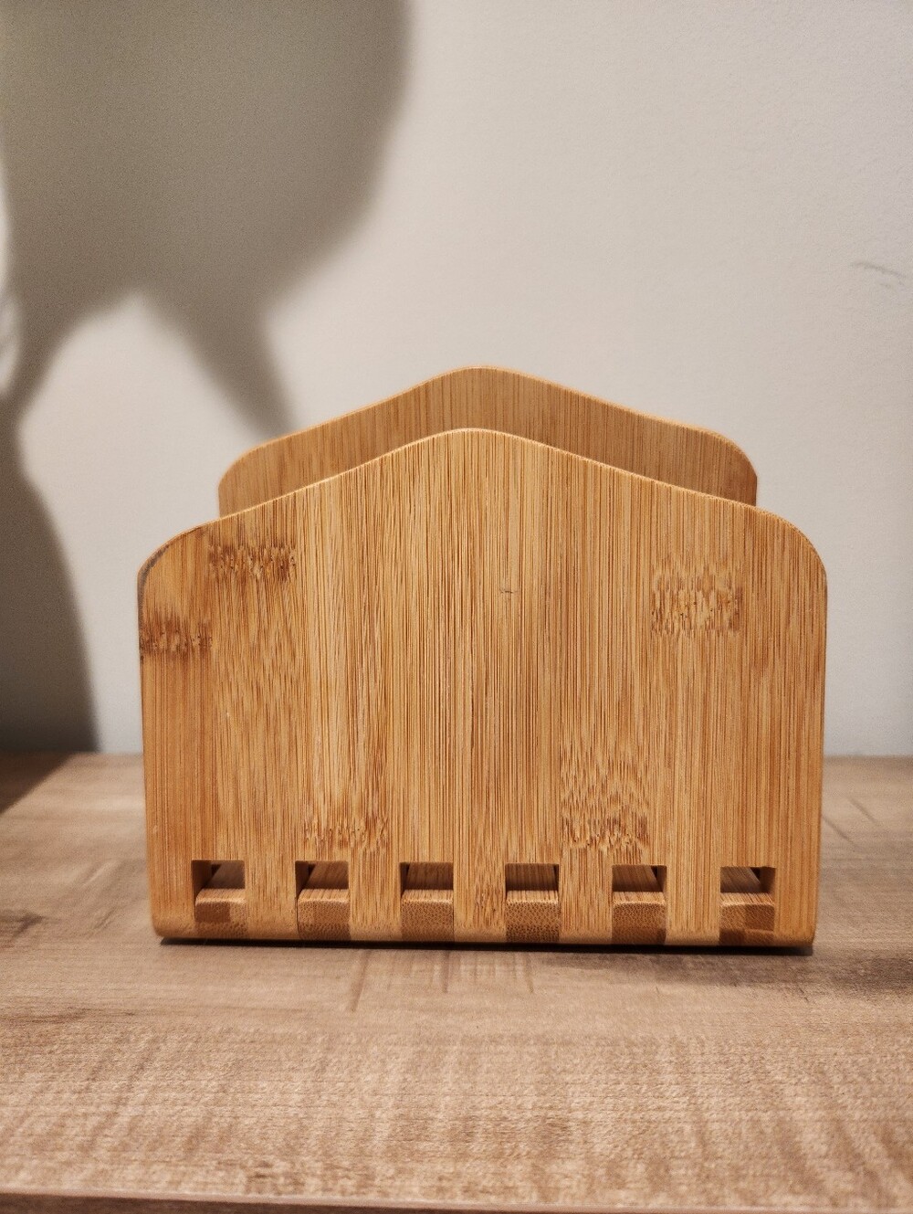 Bamboo Napkin Holder - Natural Wood Tone